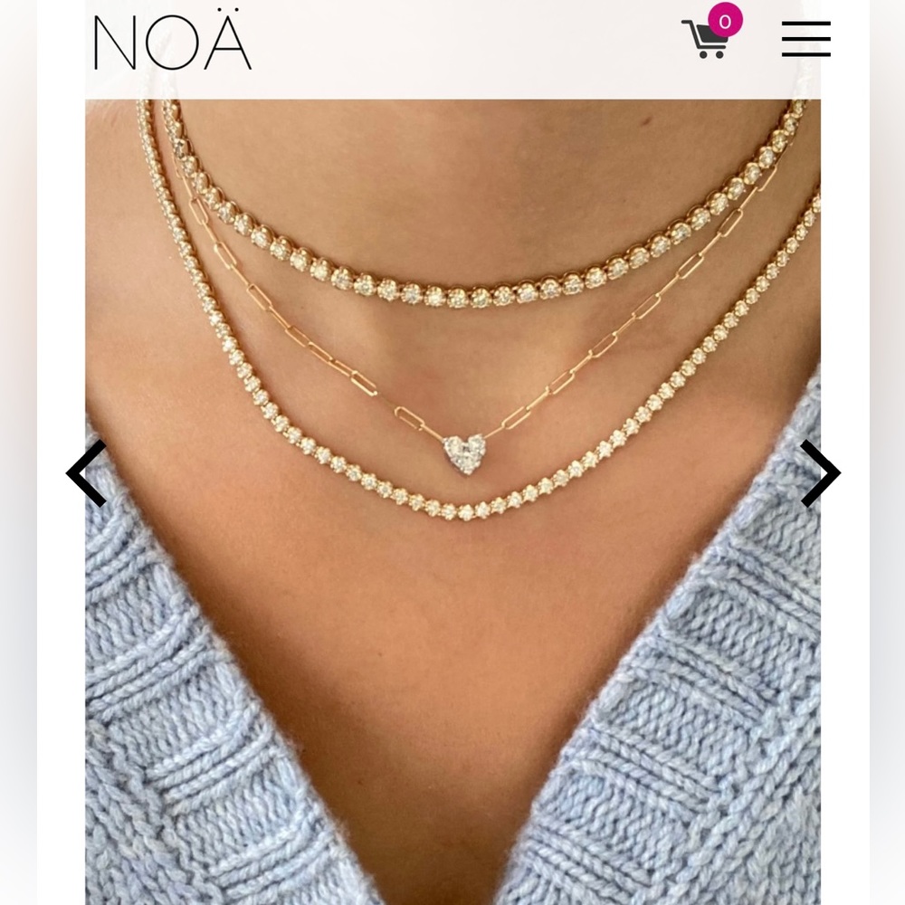 Gorgeous Natural Diamond Heart Cluster Necklace.